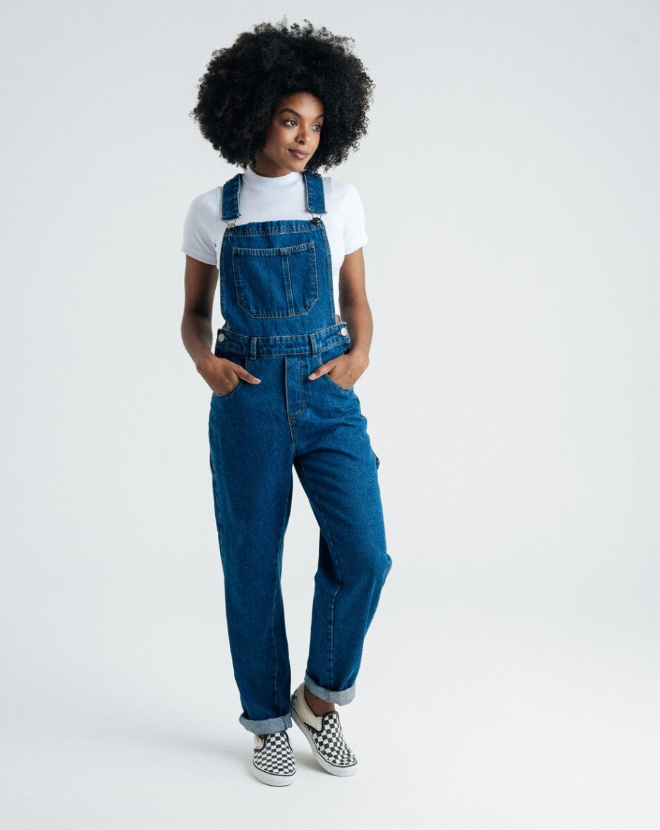 Macacão Jeans Feminino Forged Blue