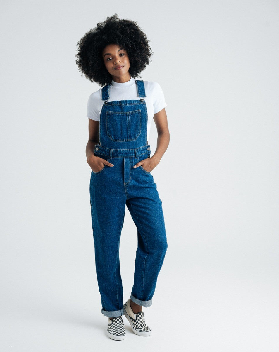 Macacão Jeans Feminino Forged Blue