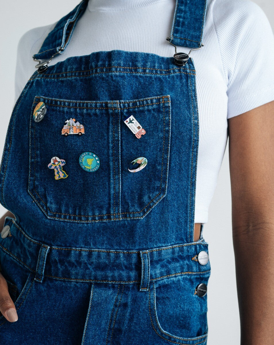 Macacão Jeans Feminino Forged Blue