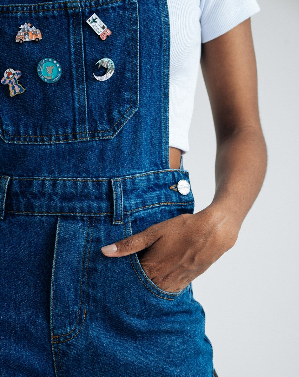 Macacão Jeans Feminino Forged Blue