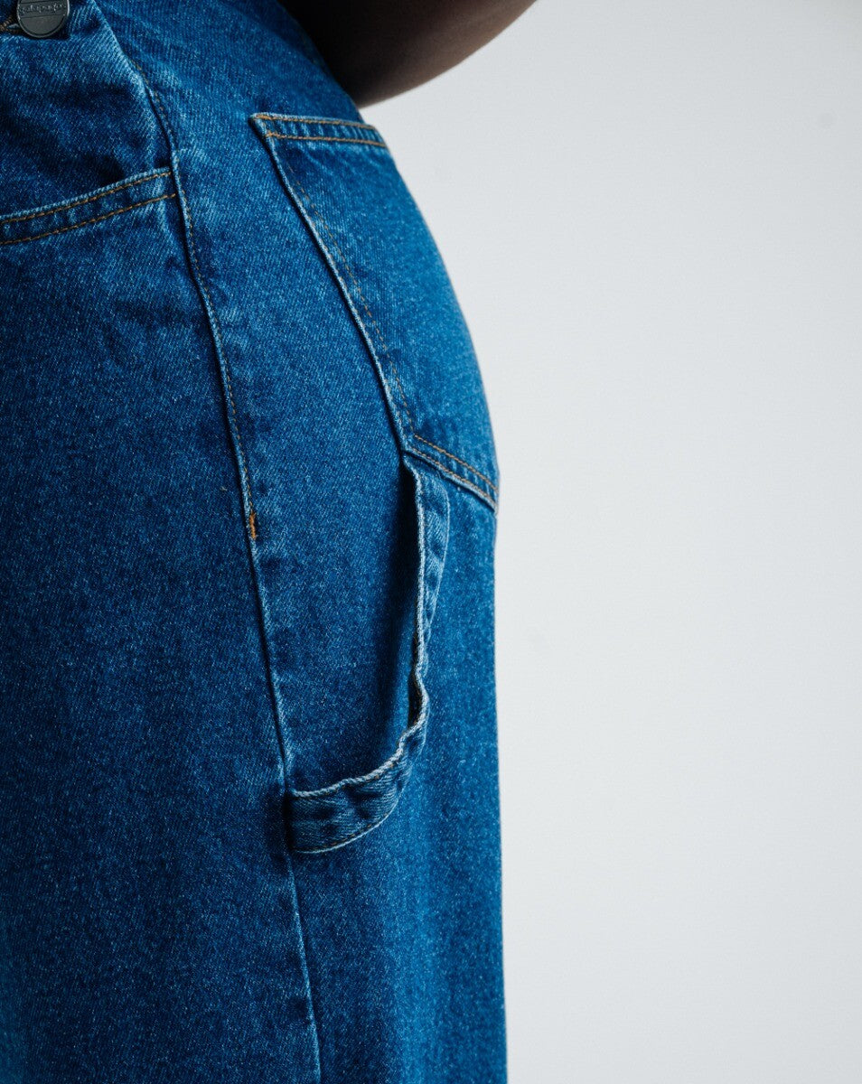 Macacão Jeans Feminino Forged Blue