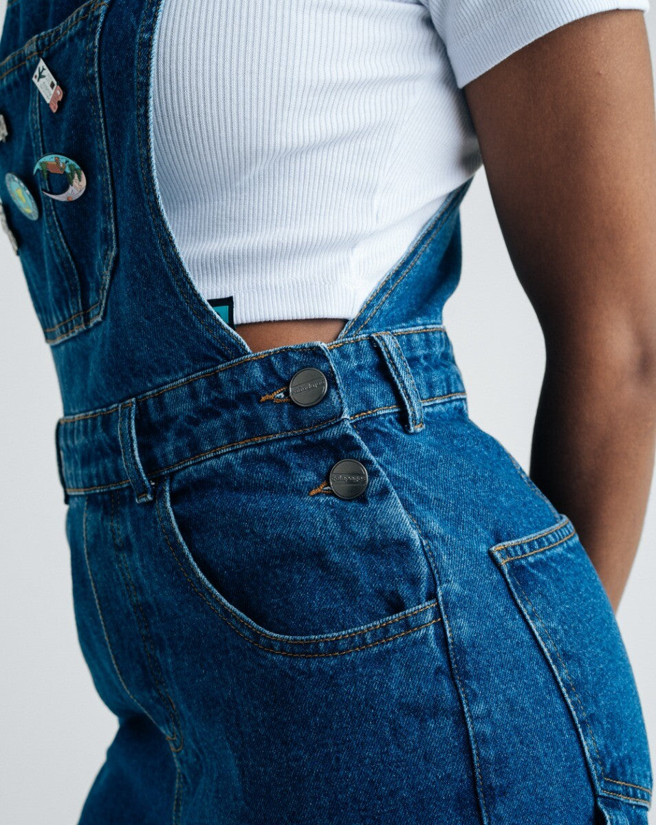 Macacão Jeans Feminino Forged Blue