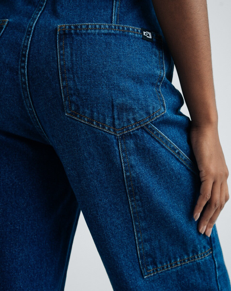 Macacão Jeans Feminino Forged Blue