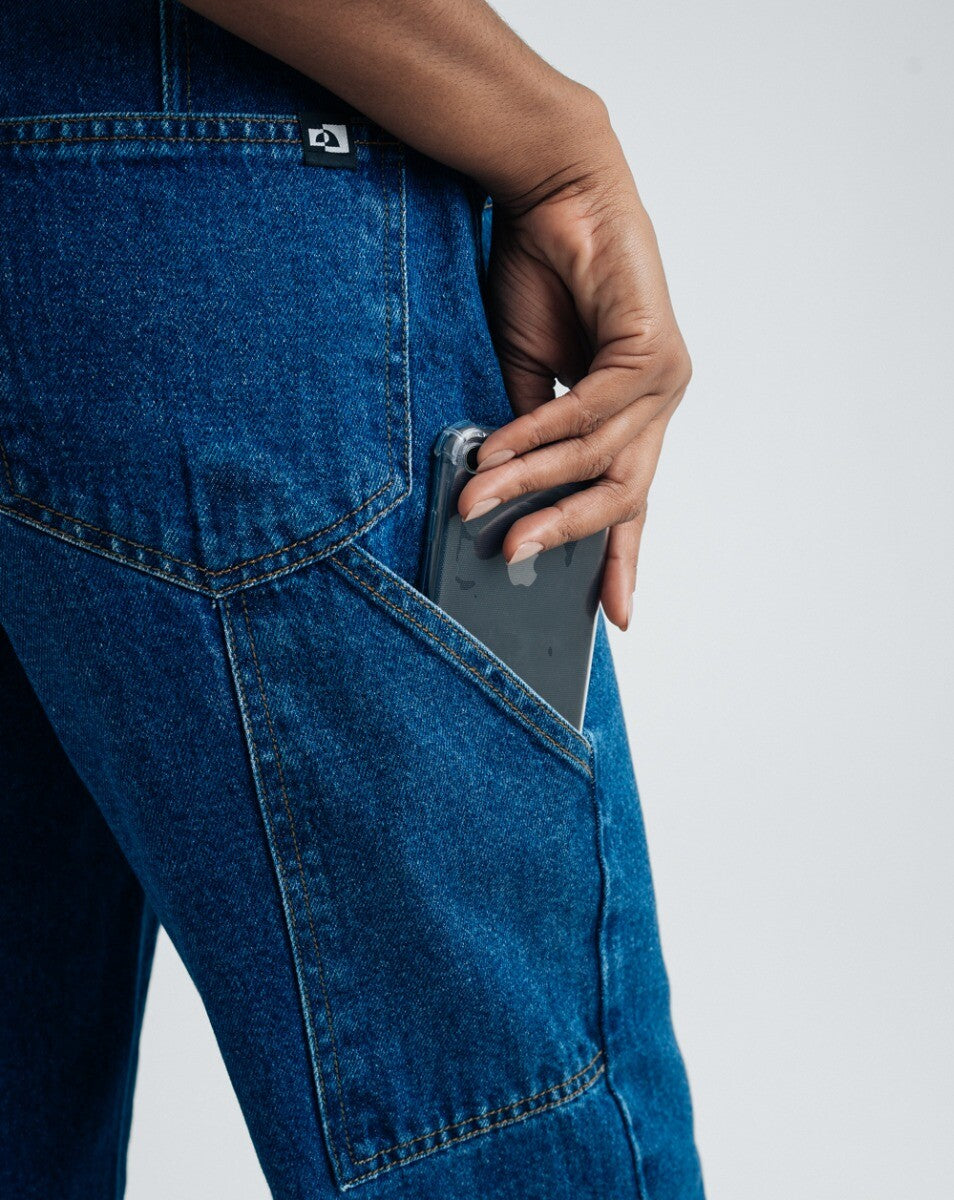 Macacão Jeans Feminino Forged Blue