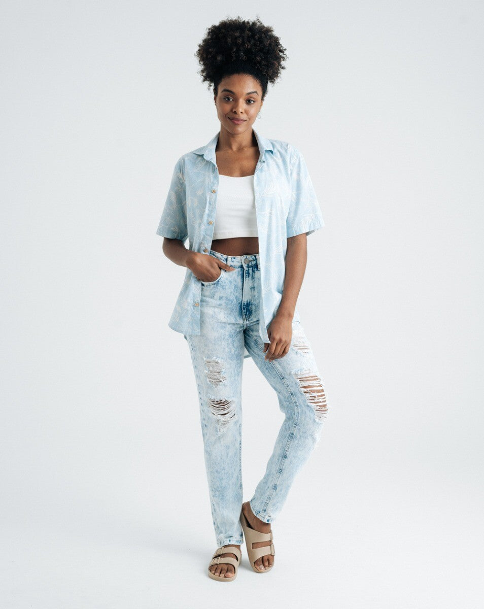 Calça Jeans Reta Feminina Springs Ártico