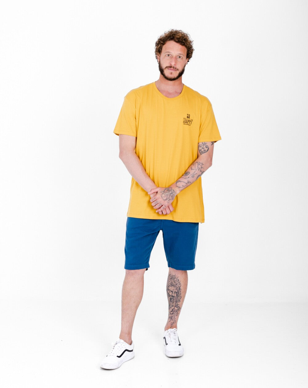 Camiseta All Gender Be Happy - Amarelo Mango
