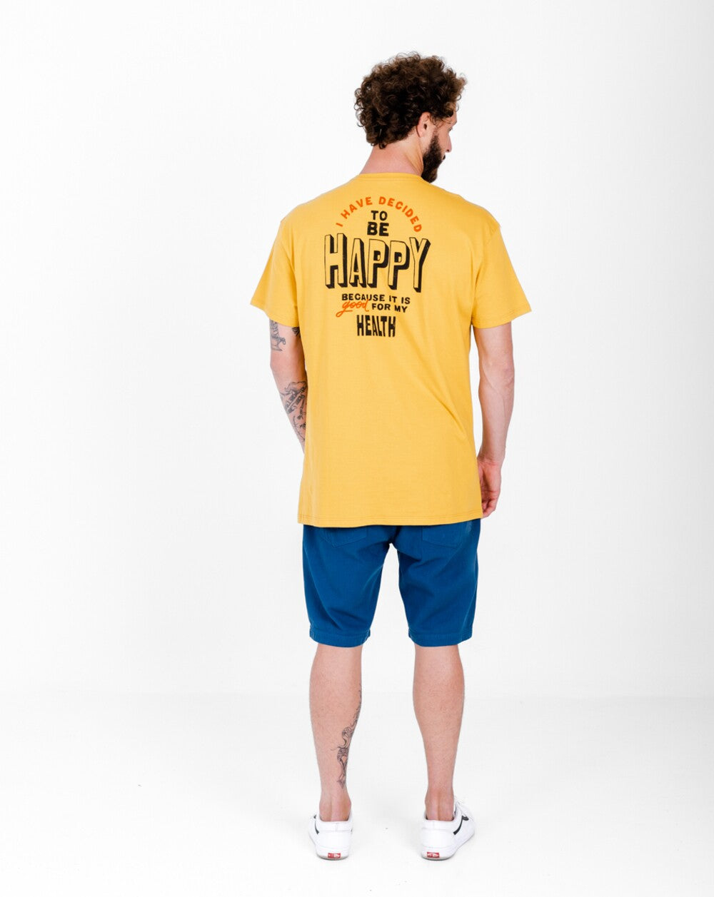Camiseta All Gender Be Happy - Amarelo Mango