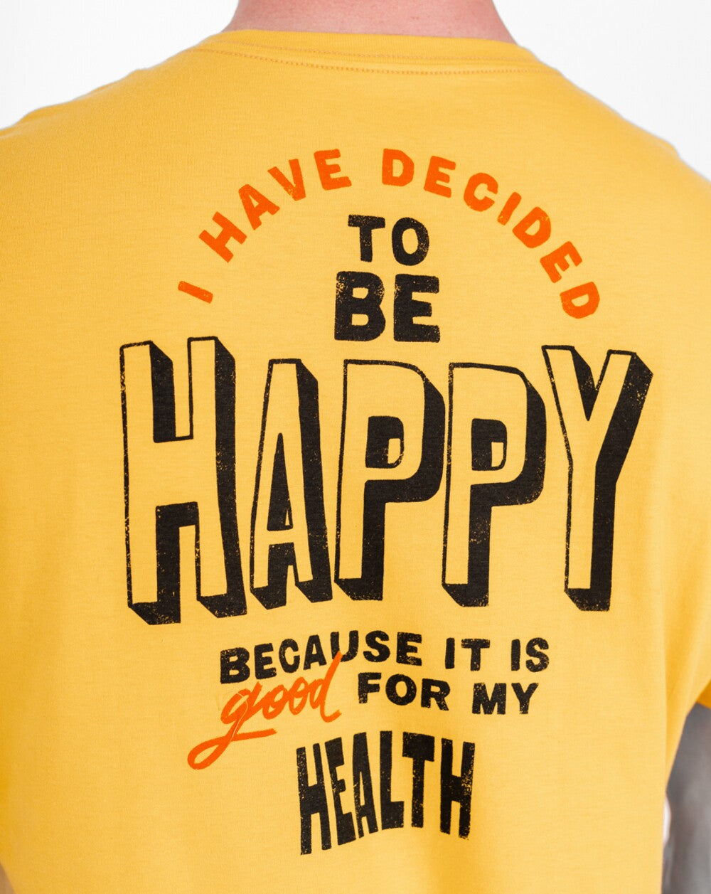 Camiseta All Gender Be Happy - Amarelo Mango