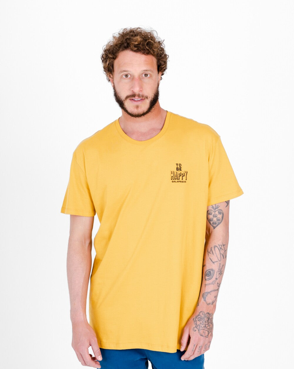 Camiseta All Gender Be Happy - Amarelo Mango