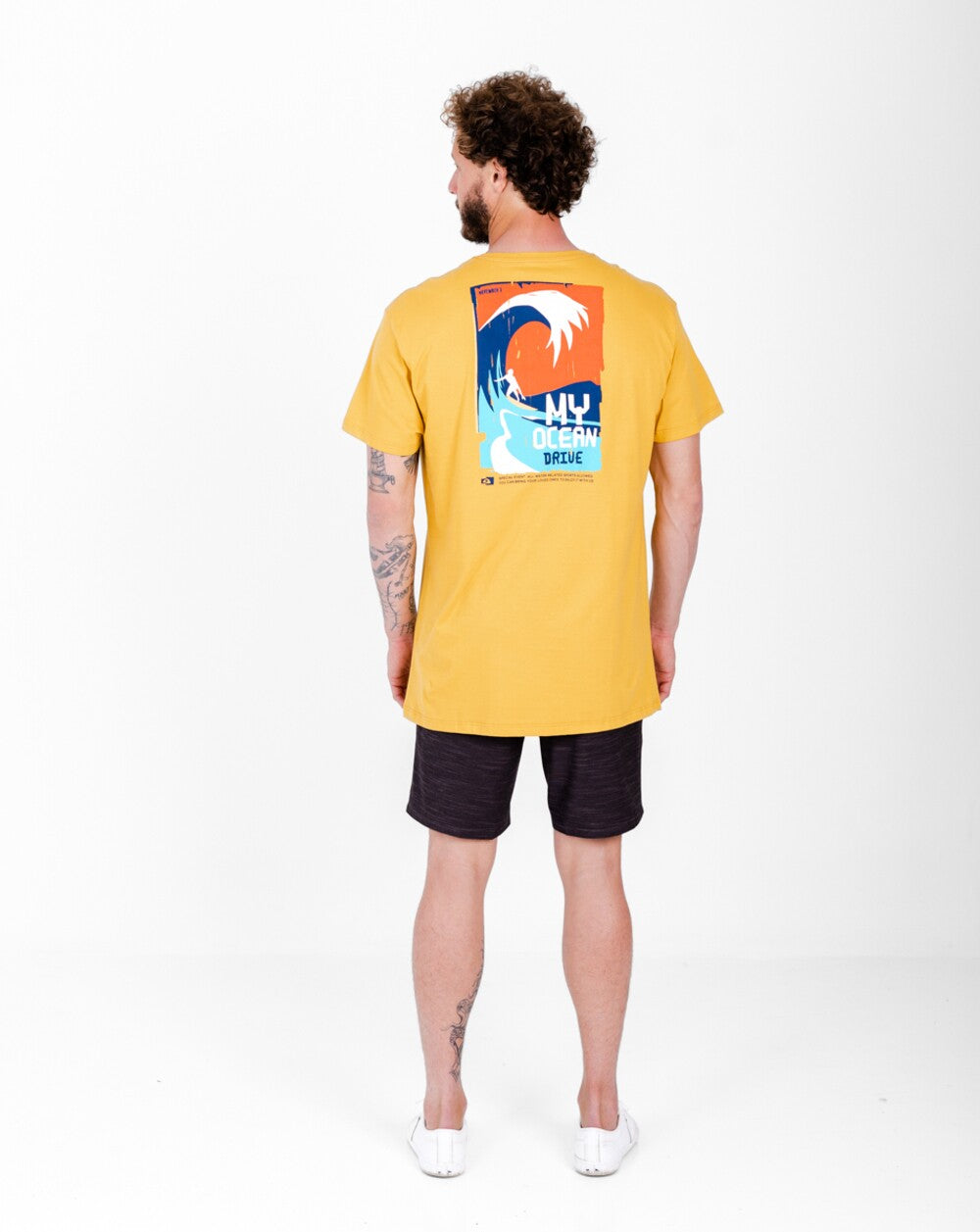 Camiseta All Gender Ocean Drive - Amarelo Mango