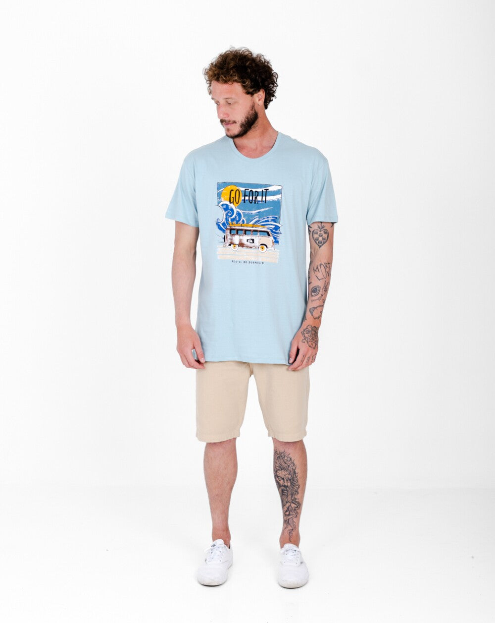 Camiseta All Gender Go For It - Turquesa