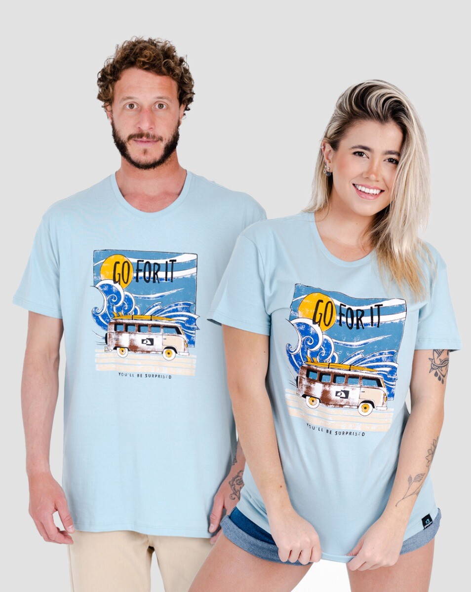 Camiseta All Gender Go For It - Turquesa