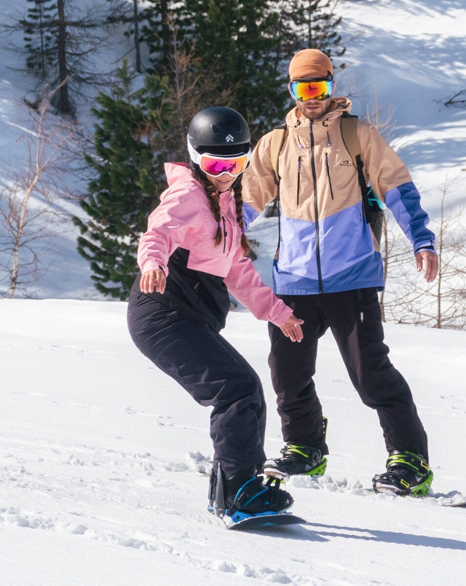Jaqueta Anorak Impermeável Feminina Snow - Rosa e Preto