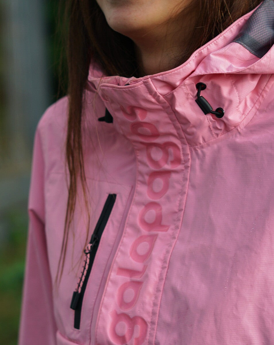 Jaqueta Anorak Impermeável Feminina Snow - Rosa e Preto