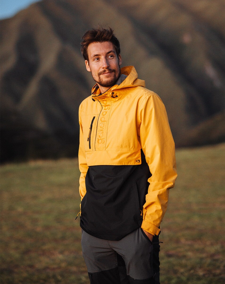 Jaqueta Anorak Impermeável Masculina Snow - Amarelo e Preto