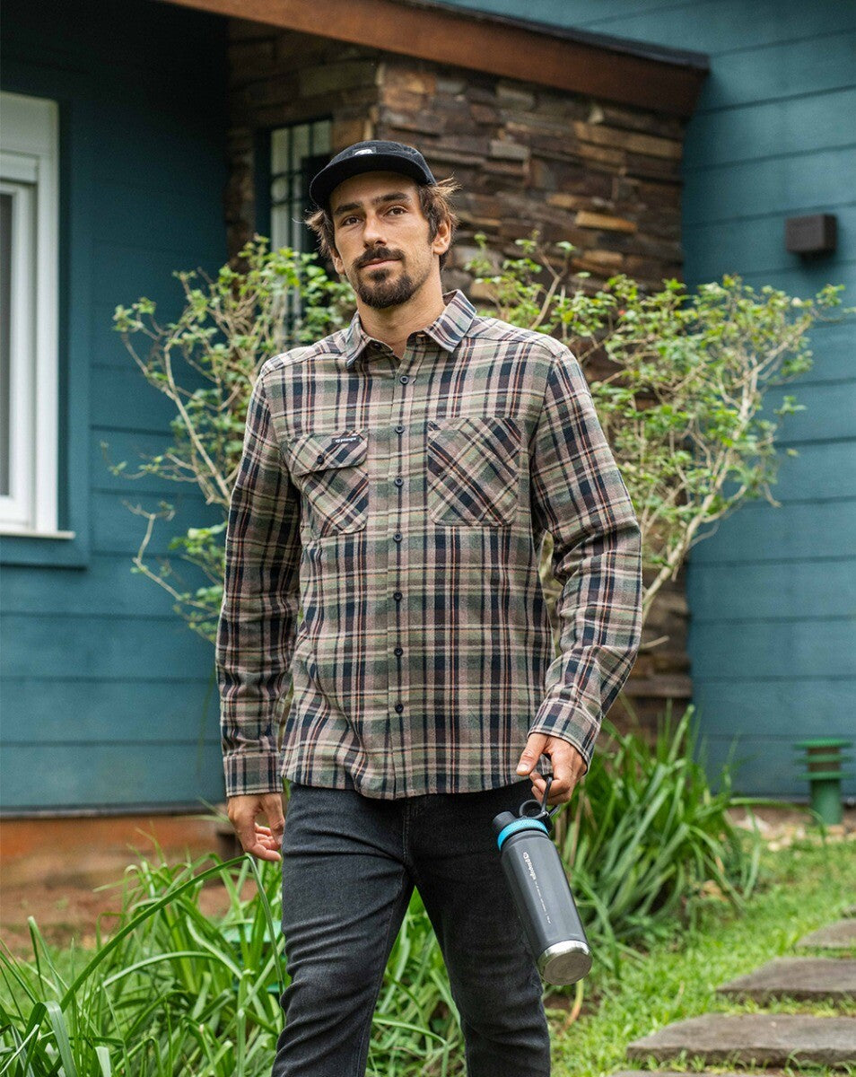 Camisa Flanela Midweight Farmer Xadrez - Verde