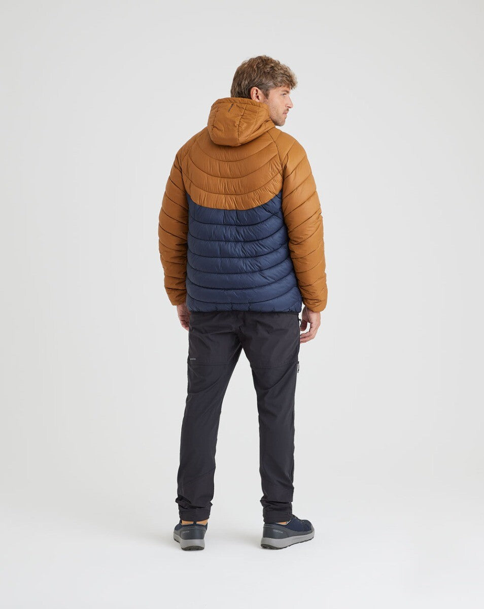 Jaqueta Puffer Fur Seal - Ocre e Azul Marinho