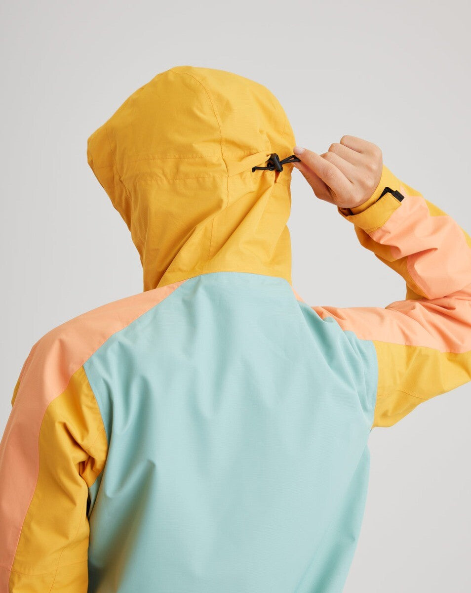 Jaqueta Impermeável Darwin Evolution 2.0 Fem - Salmão e Amarelo