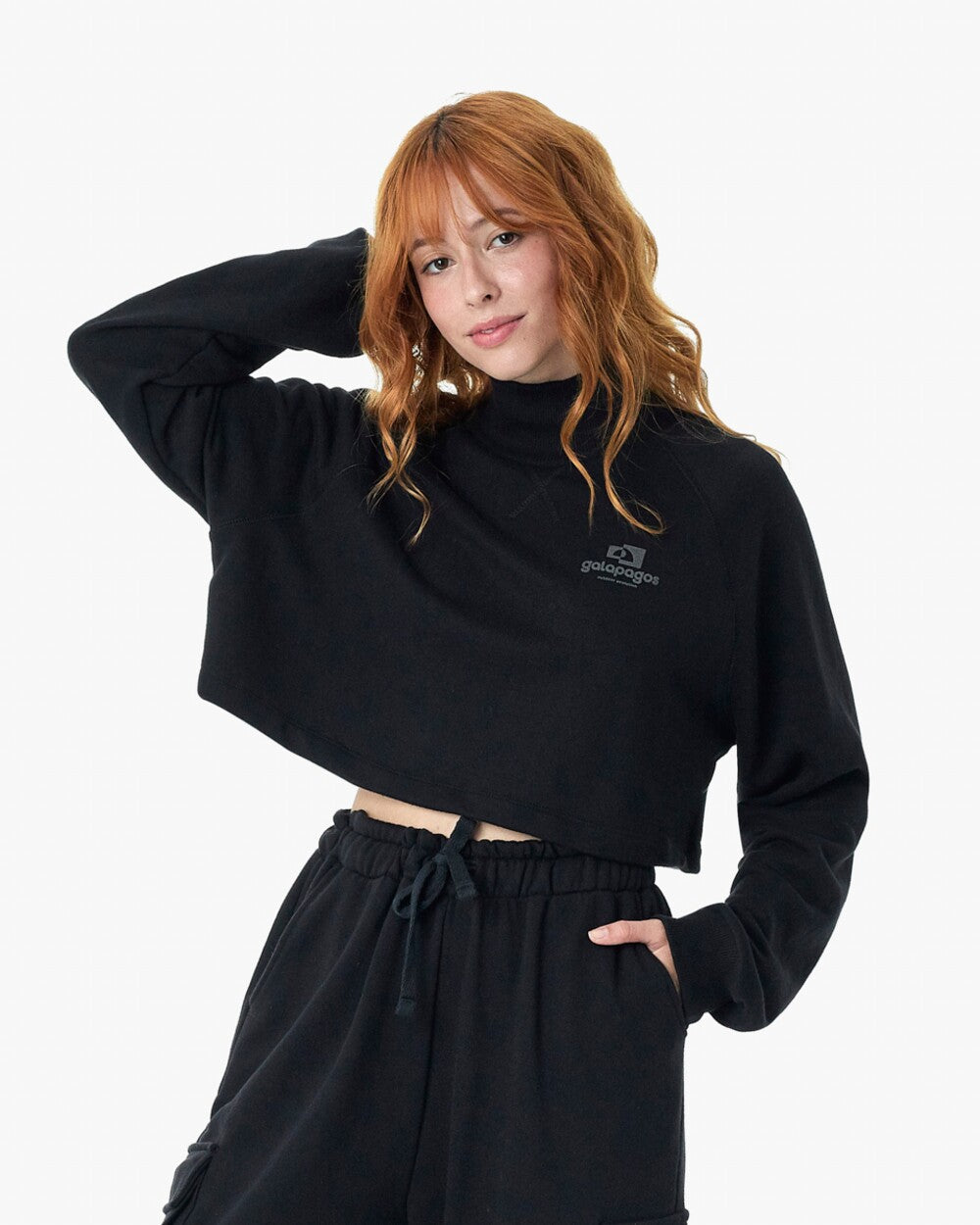 Blusão Cropped Feminino Kaia - Preto