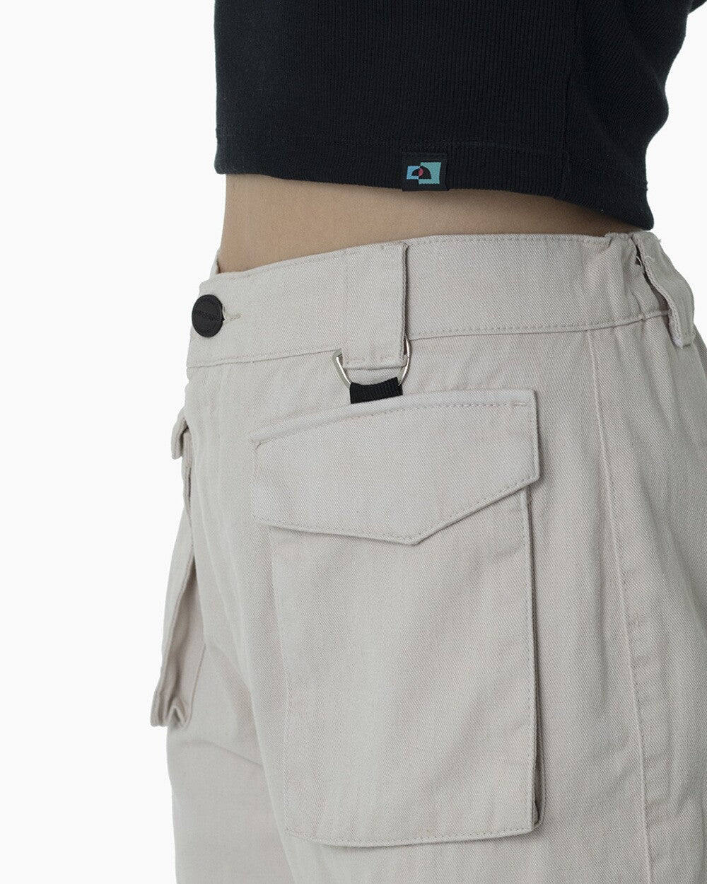 Calça Baggy Sarja Feminina Access - Caqui
