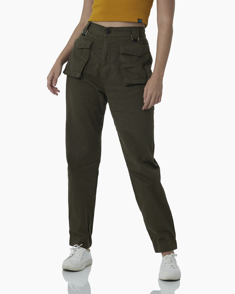 Calça Baggy Sarja Feminina Access - Verde
