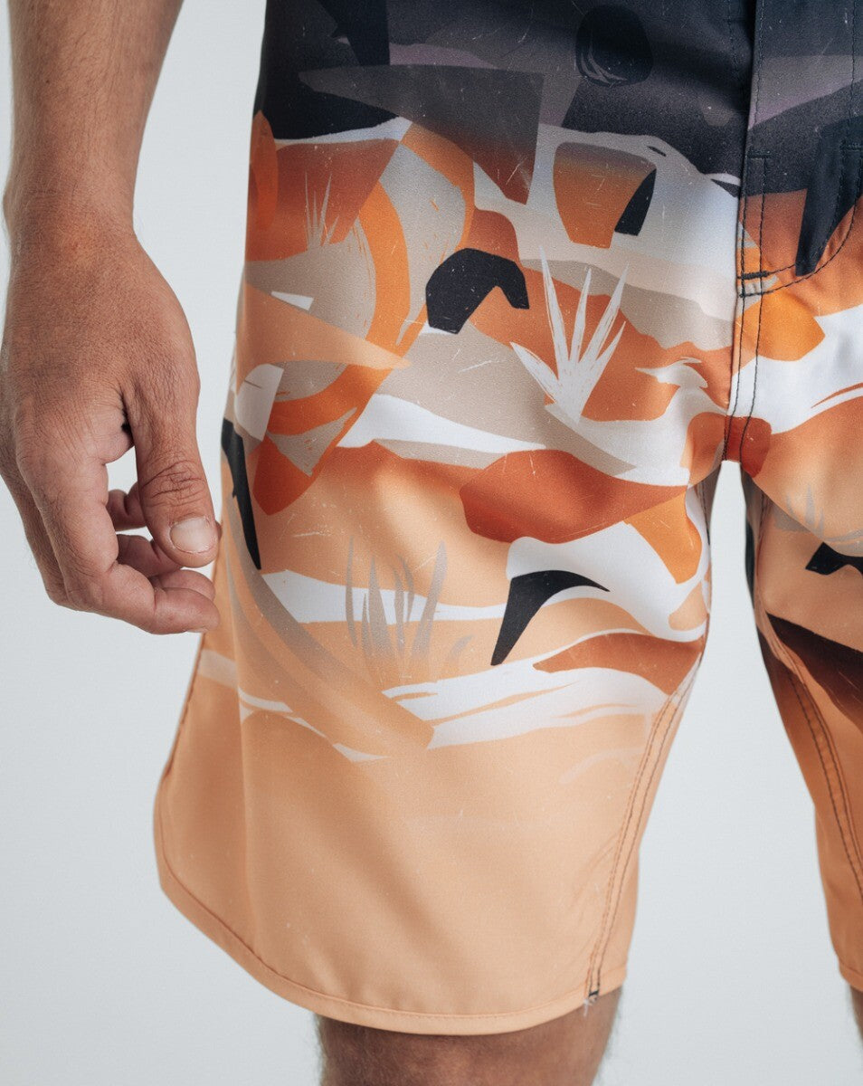 Boardshort Knots - Amarelo e Grafite