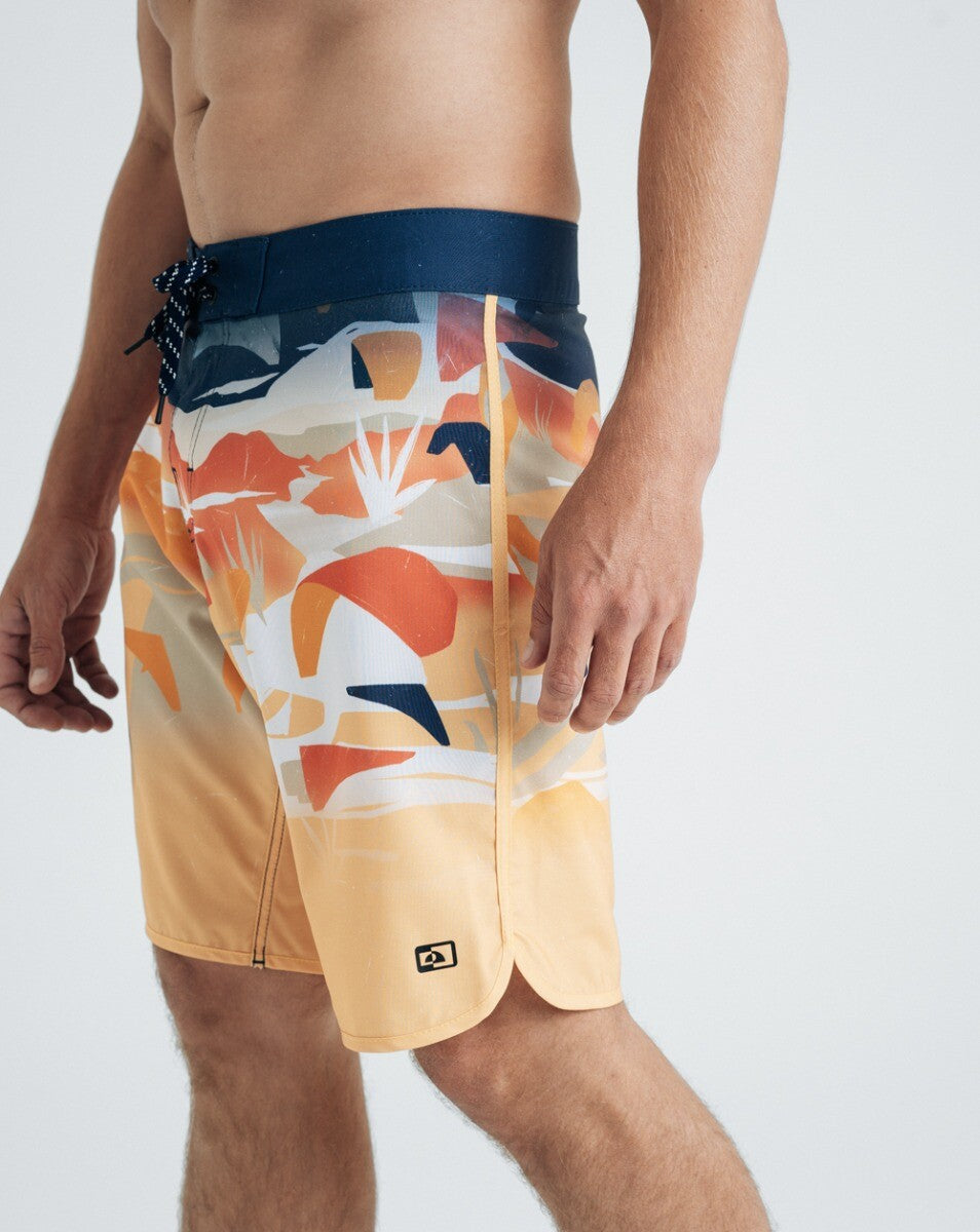 Boardshort Knots - Amarelo e Azul Marinho
