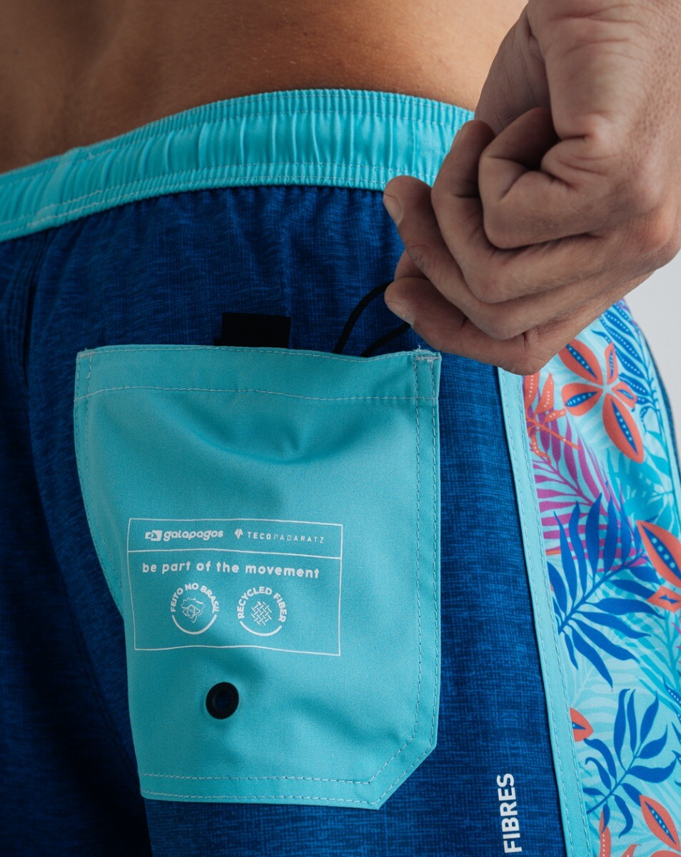 Boardshort Freedom Eco Azul - Collab Teco Padaratz