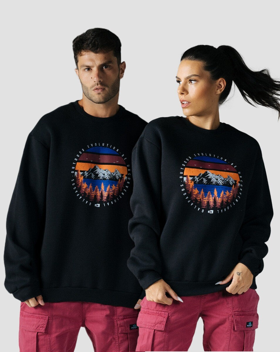 Moletom Com Felpa Evolution - Preto