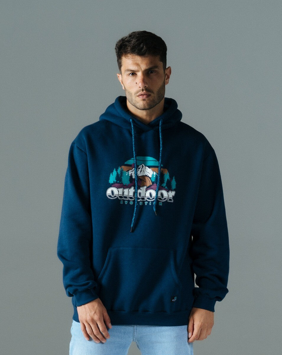 Moletom Hoodie Com Felpa Yukon - Azul Marinho