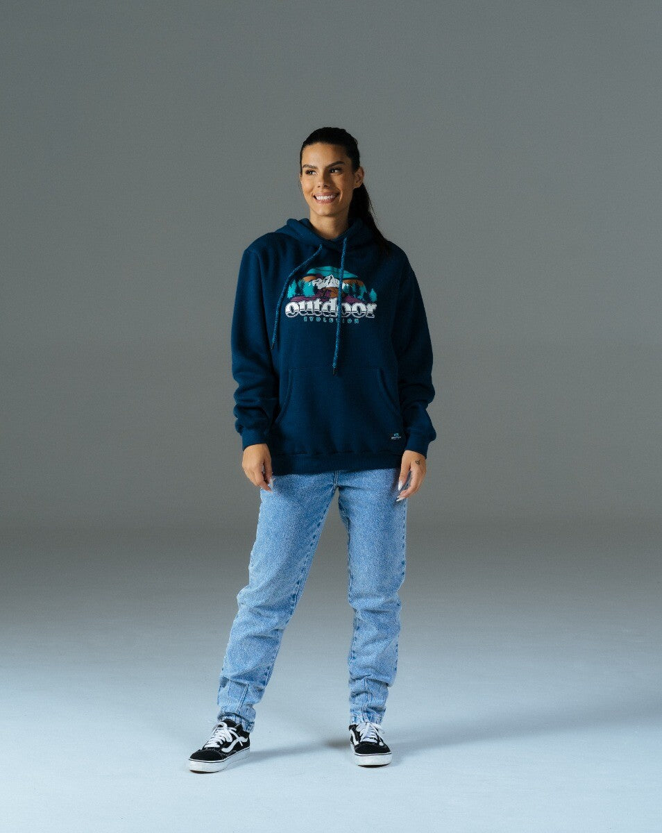 Moletom Hoodie Com Felpa Yukon - Azul Marinho