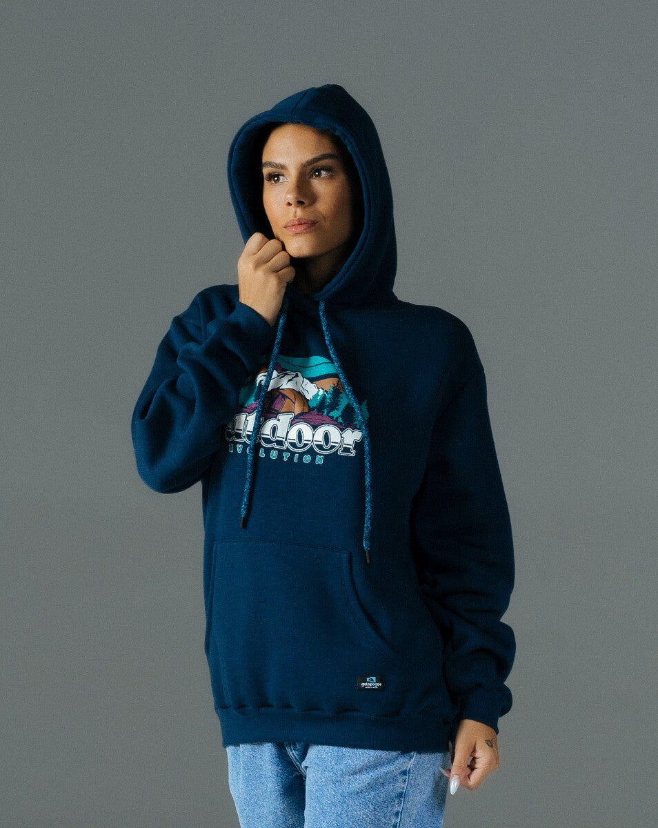 Moletom Hoodie Com Felpa Yukon - Azul Marinho