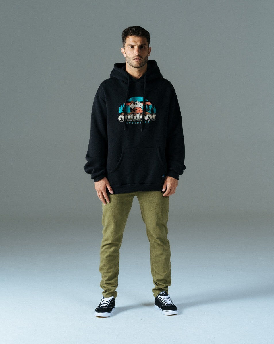 Moletom Hoodie Com Felpa Yukon - Preto