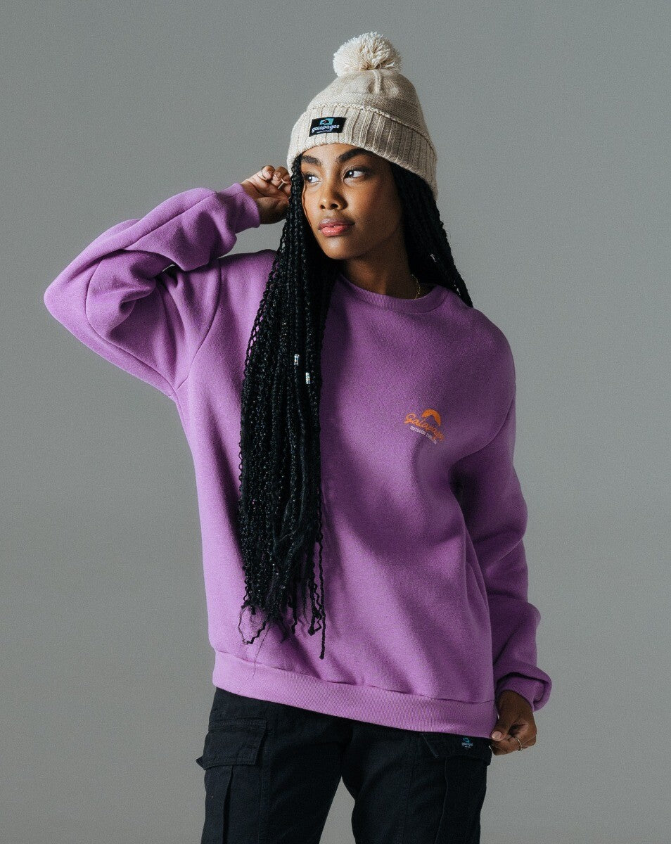 Moletom Careca Com Felpa Peace - Roxo