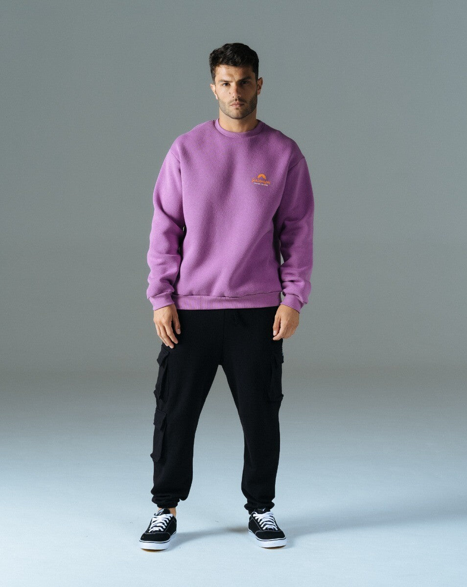 Moletom Careca Com Felpa Peace - Roxo