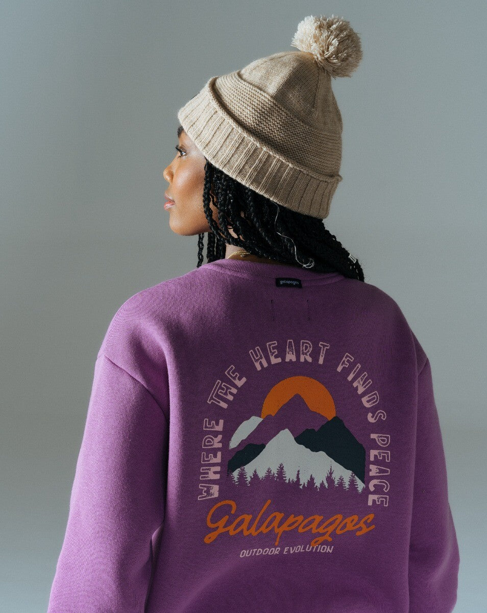 Moletom Careca Com Felpa Peace - Roxo