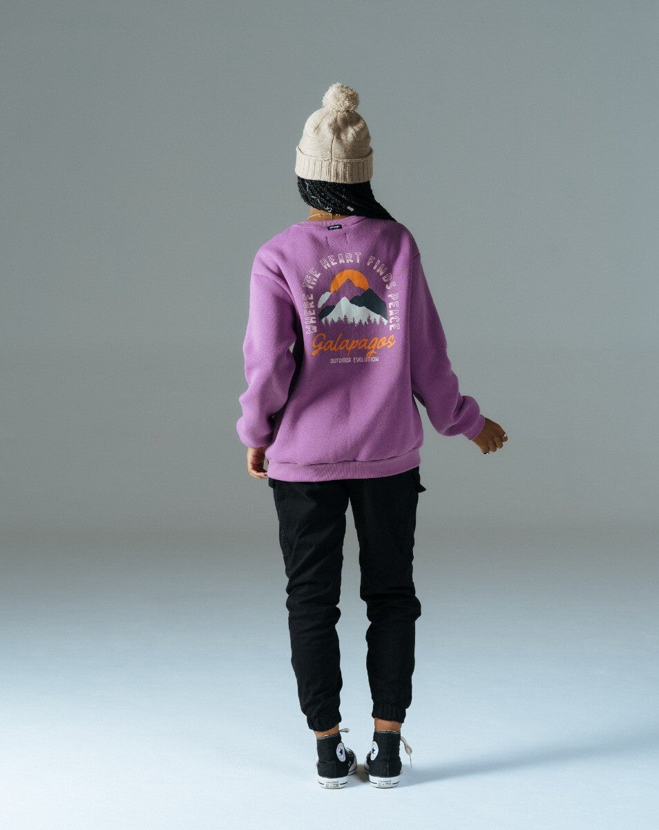 Moletom Careca Com Felpa Peace - Roxo