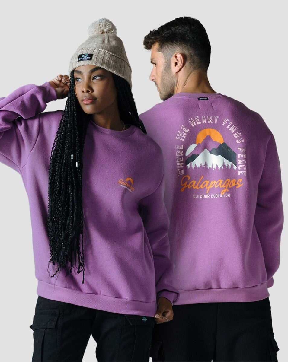 Moletom Com Felpa Peace - Roxo