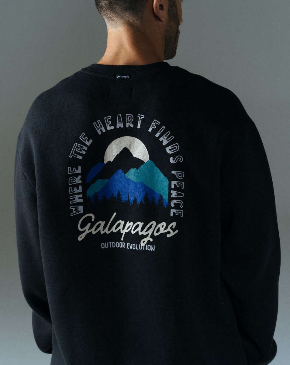 Moletom Com Felpa Peace - Preto