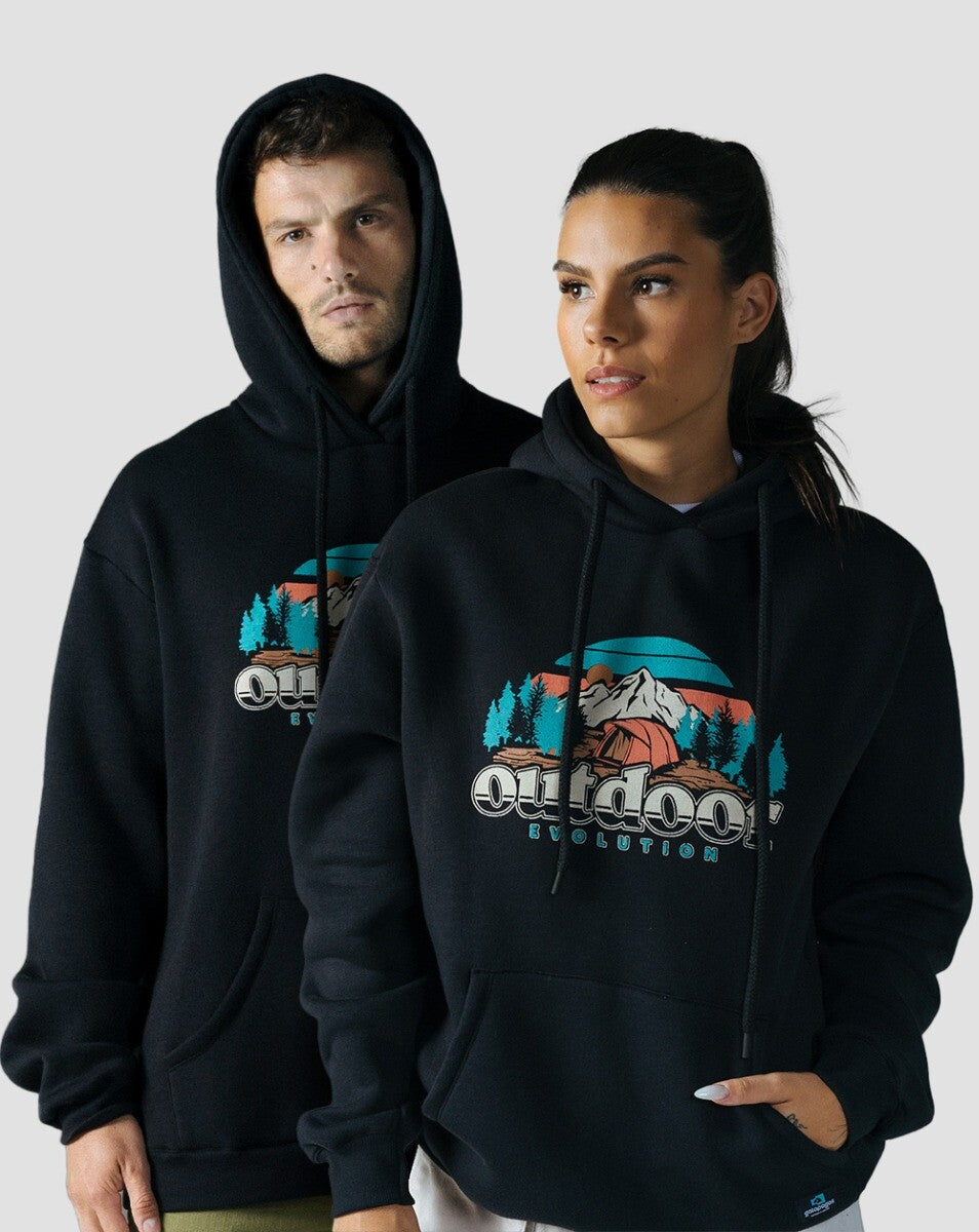 Moletom Hoodie Com Felpa Yukon - Preto