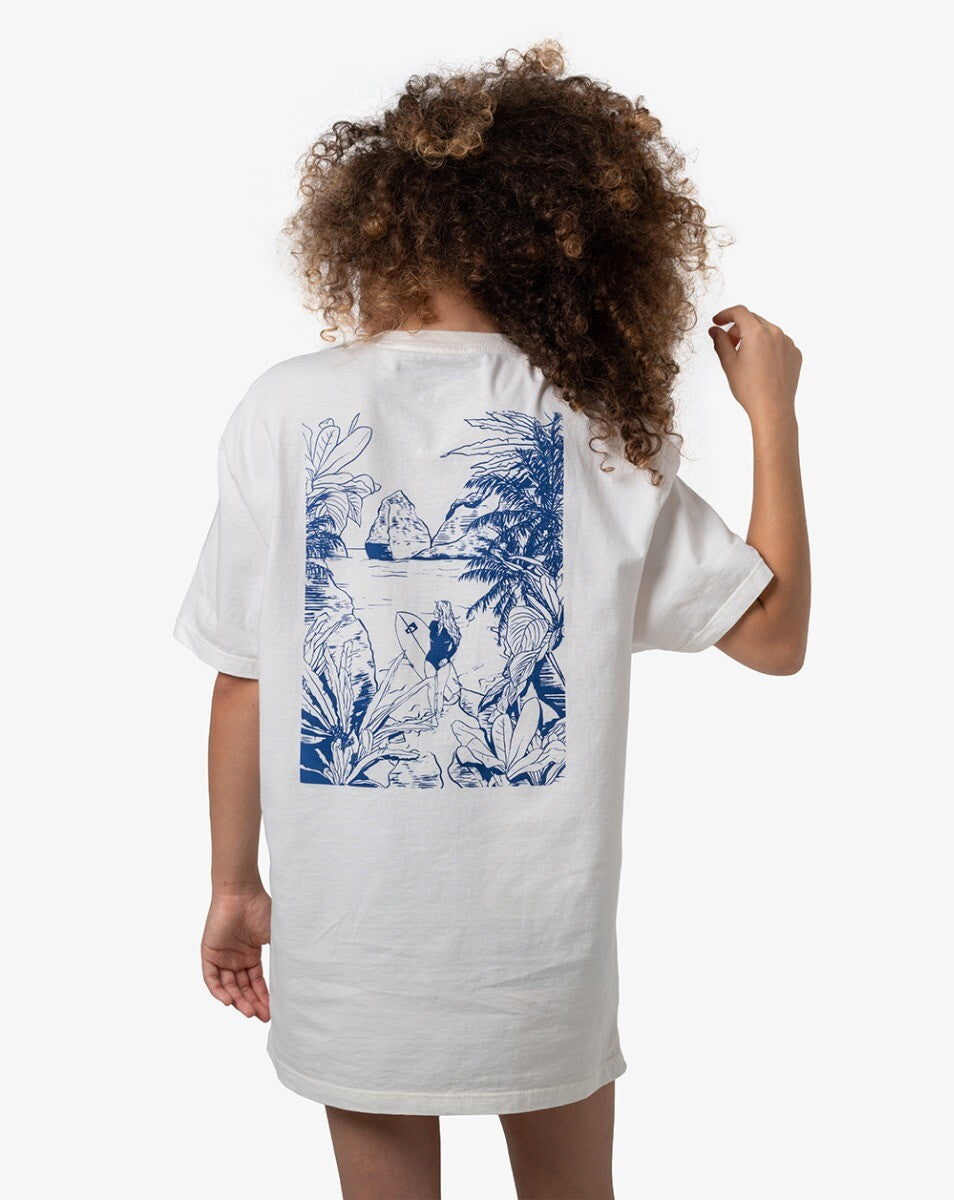 Camiseta All Gender Surfer Girl - Off White
