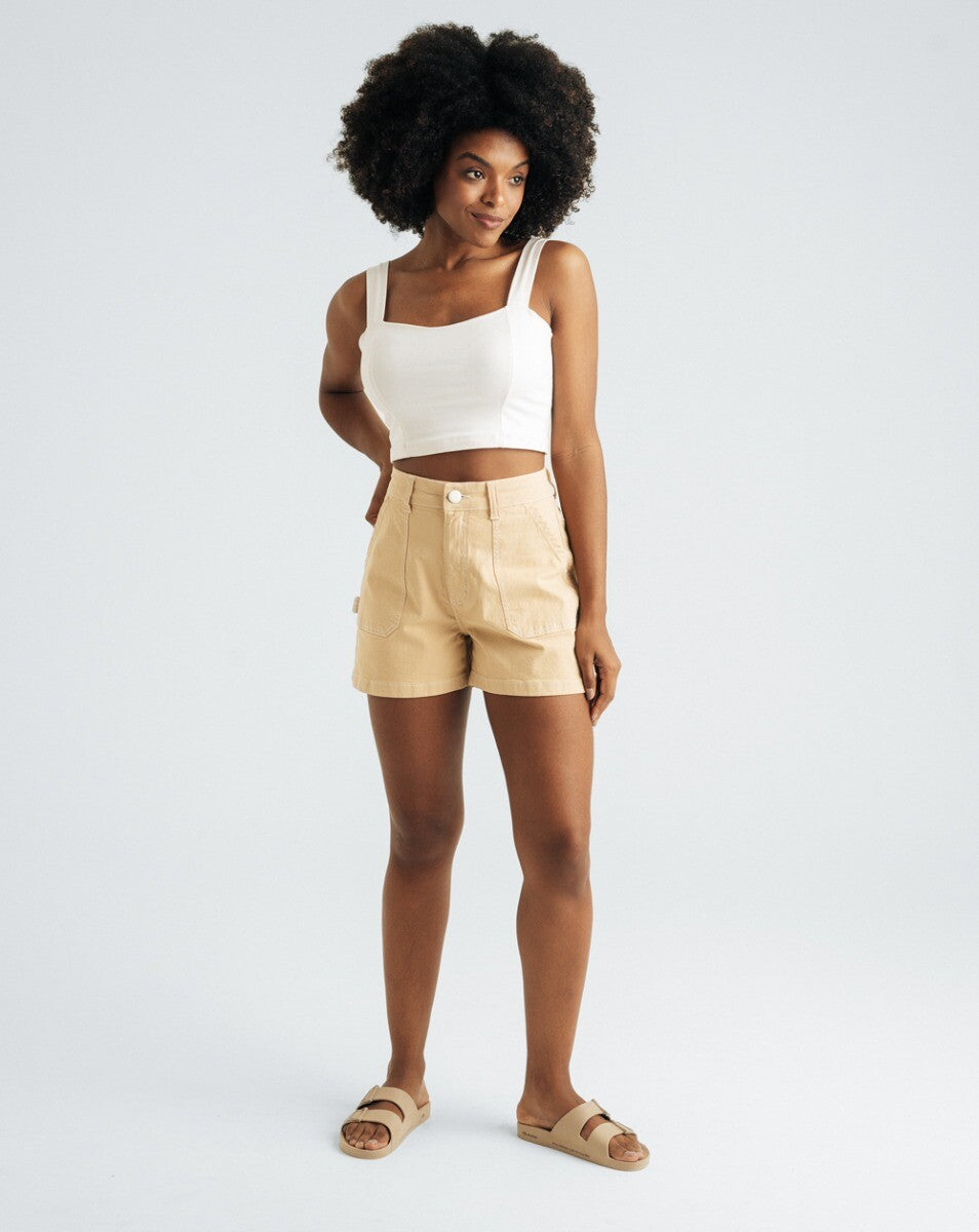 Shorts Sarja Feminino Naia - Caqui