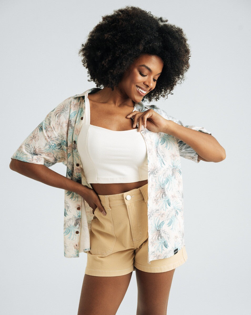 Shorts Sarja Feminino Naia - Caqui