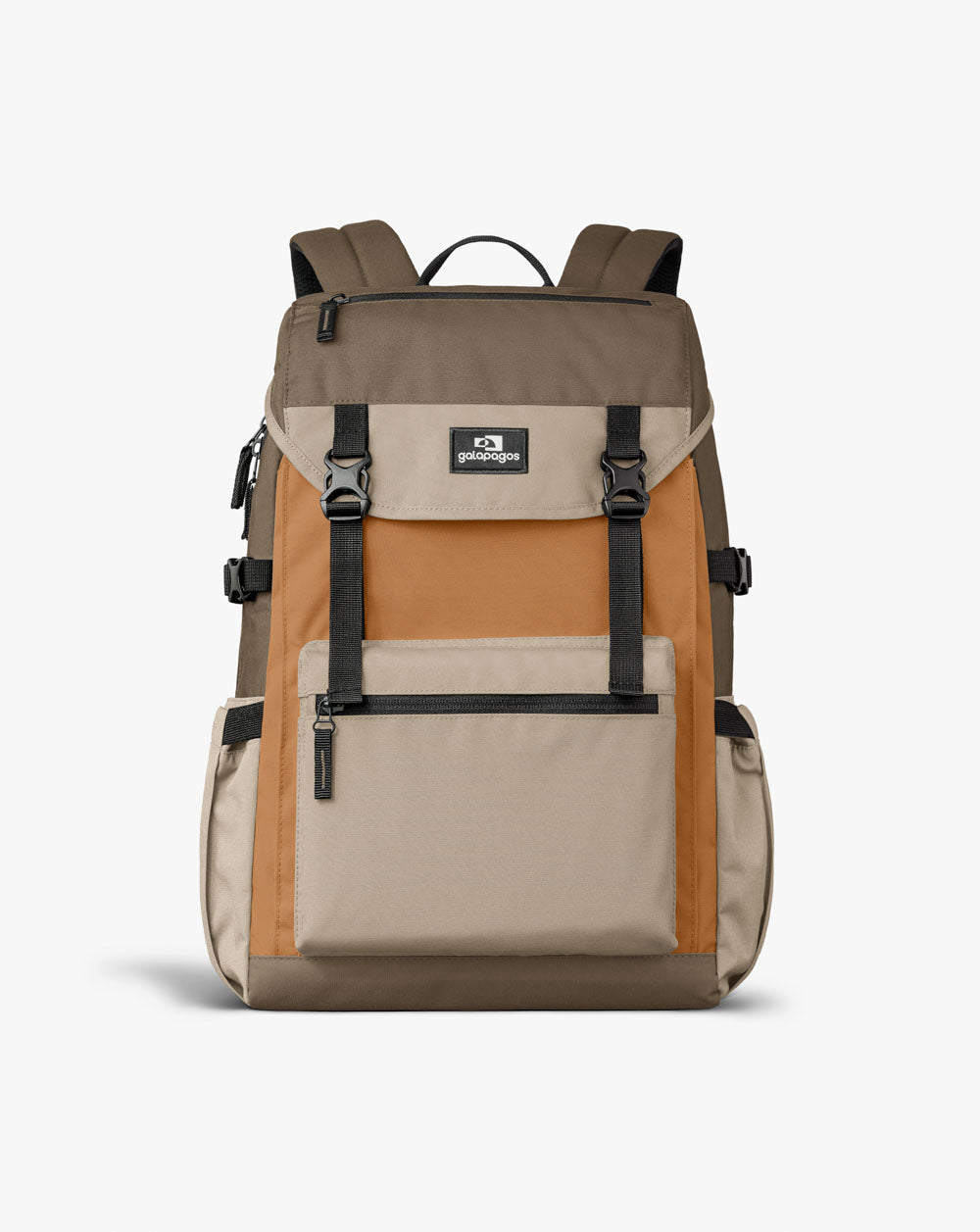 Mochila Pelican 30L - Marrom, Caramelo e Cáqui