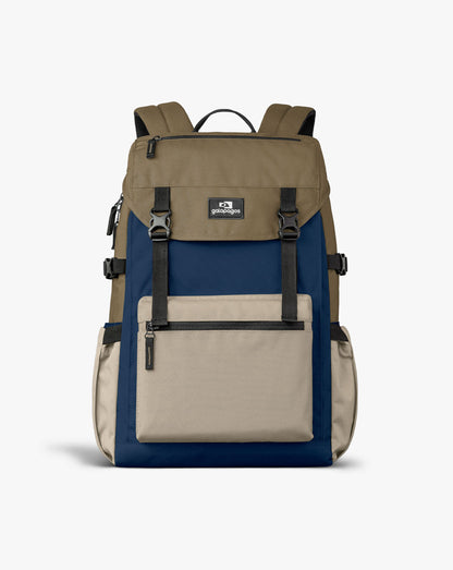 Mochila Pelican 30L - Marrom, Marinho e Cáqui - Galapagos Outdoor