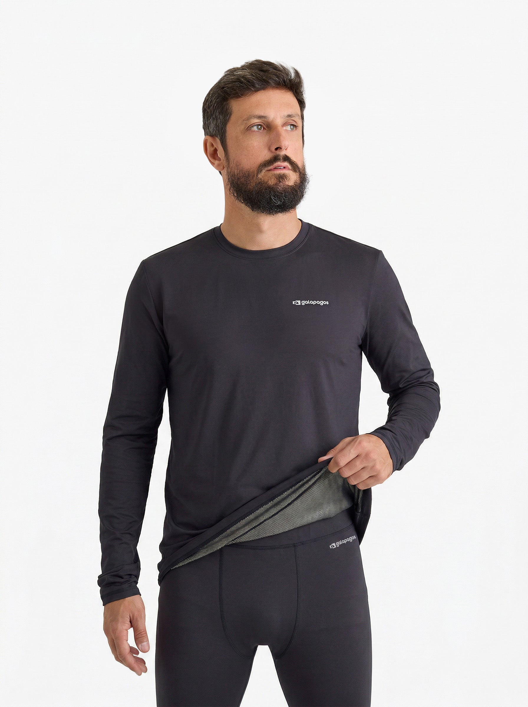 Blusa Segunda Pele Lithium Heat Masculina - Preta