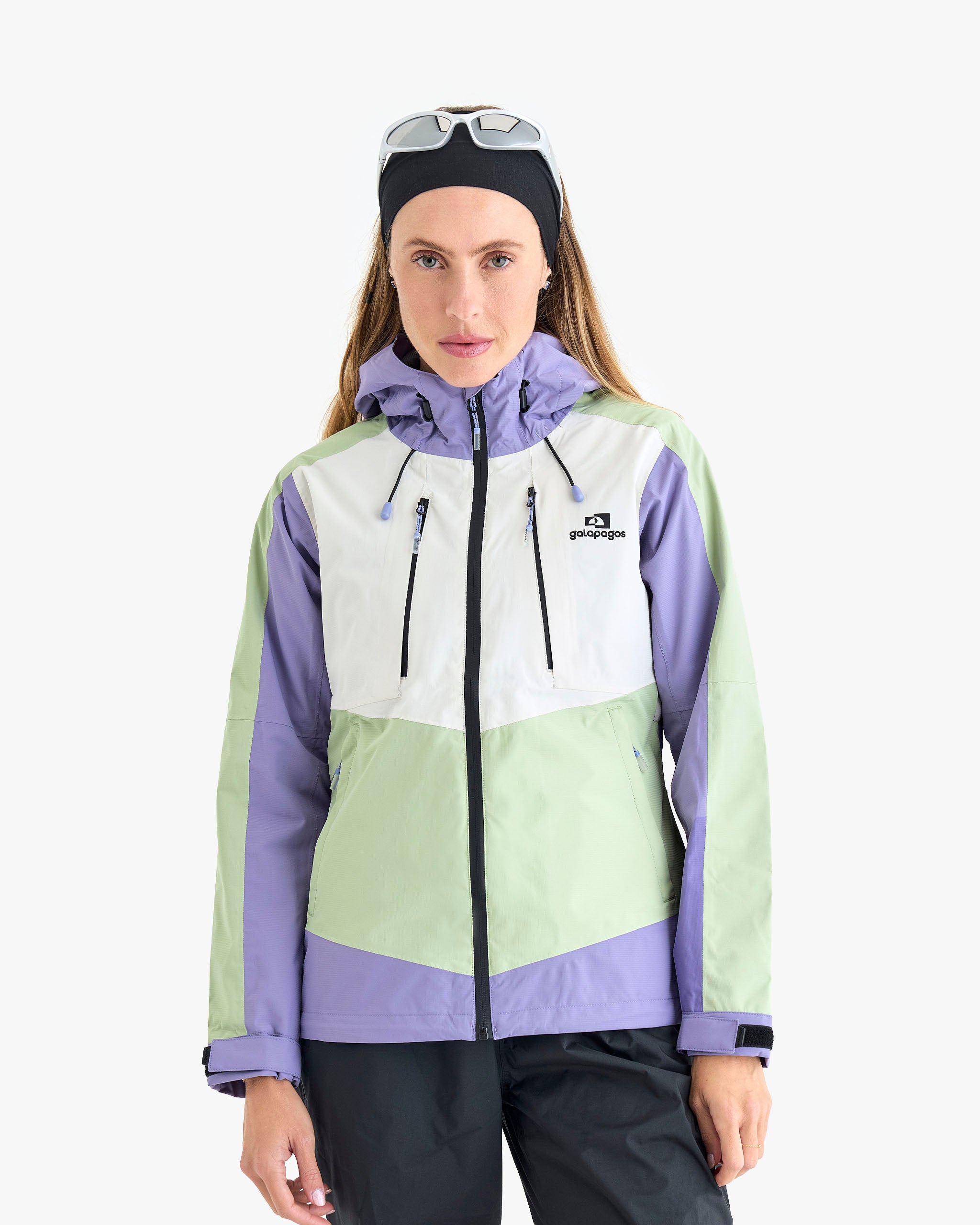 Jaqueta Impermeável Darwin Evolution Feminina - Lavanda e Verde