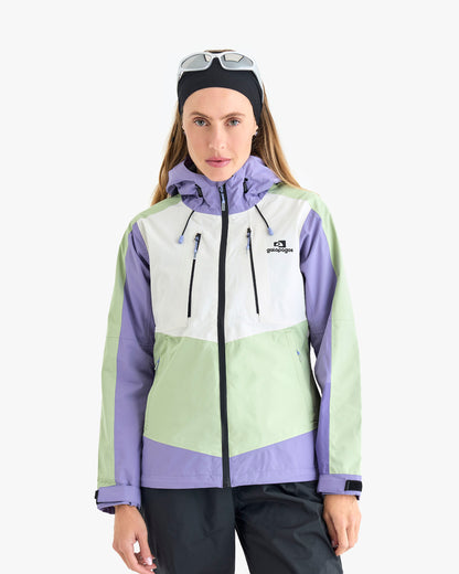 Jaqueta Impermeável Darwin Evolution Feminina - Lavanda e Verde