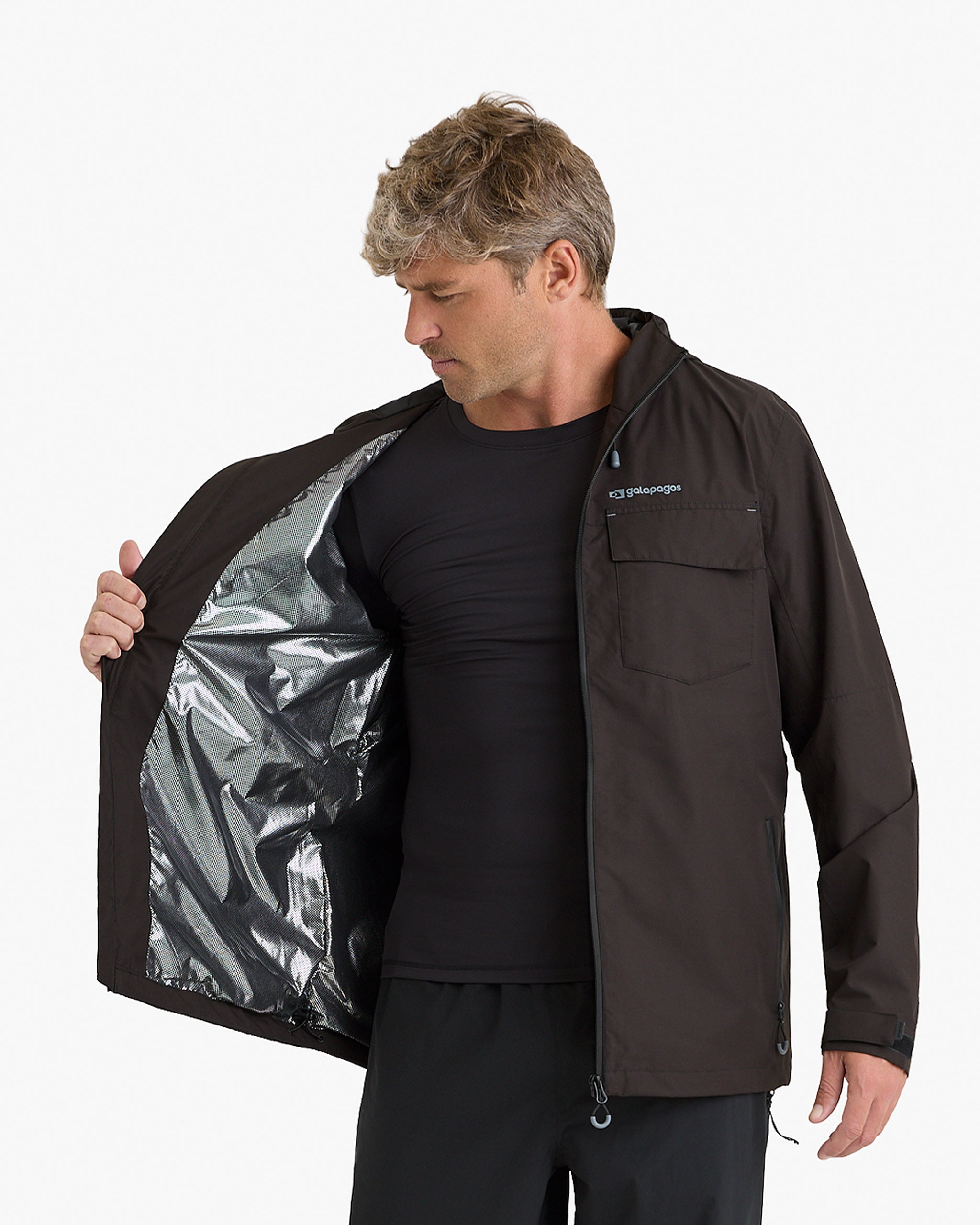 Jaqueta Impermeável Darwin Heat Masculina - Preta