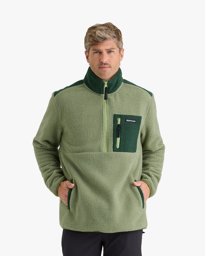 Blusão Fleece Sherpa All Gender - Verde